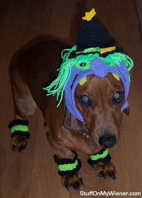 Amber as a witch.
