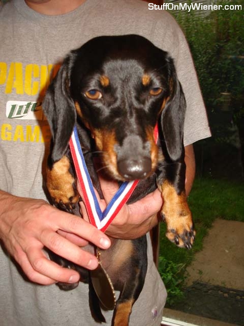 Bailey-medal Bailey with her medal.