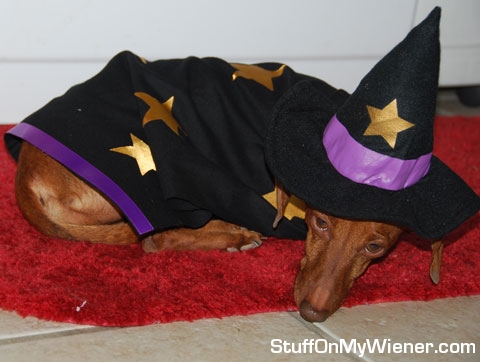 Abby as a wizard.