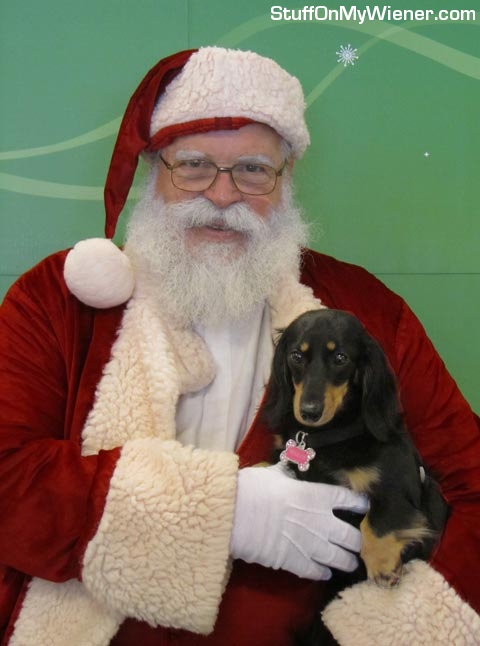 Delilah-santa Delilah with Santa.